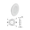 cyclingcolors 5x Ventilation Grille Exhaust Grille Outer Grille Round Total