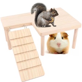 SZSMW Hamster Cage Accessories - Hamster Floor - Natural Hamster Standing Platform - Suitable for Hamsters, Rabbits, Guinea Pigs and Good Toys that Can Promote Movement (28 x 17 x 13.5 cm)