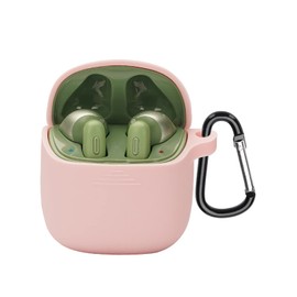 NOKOER Cilicone Case for JBL Tune 220TWS Ultra Thin Soft Non-Slip Not Easy to Get Dirty JBL Tune 220TWS Pink