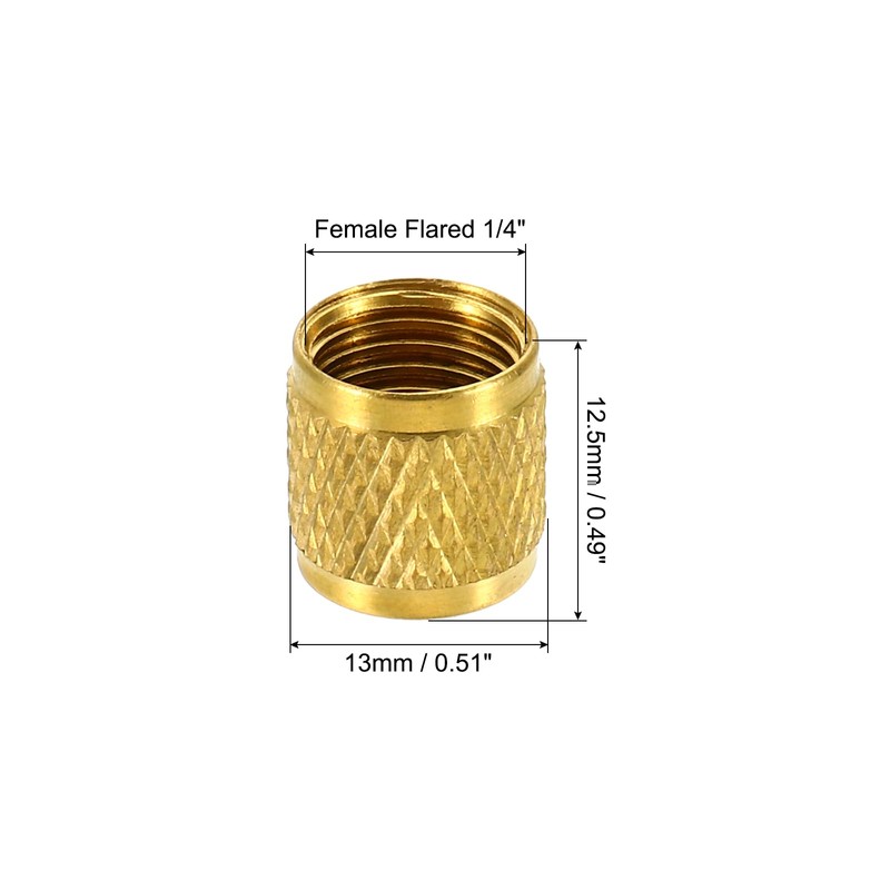 PATIKIL 1/4 inch SAE Service Access Valve Caps, Pack of