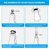 Hibbent Pull Down Kitchen Faucet Head Replacement, 3-Function NSF/ANSI/CAN 61