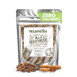 Nelson's Tea A&J's Root Beer - Sarsaparilla Root Herbal Loose Leaf Tea - A Harmonious Blend of Flavorful Ingredients like Sarsaparilla, Burdock Root, Birch Bark (Sample)