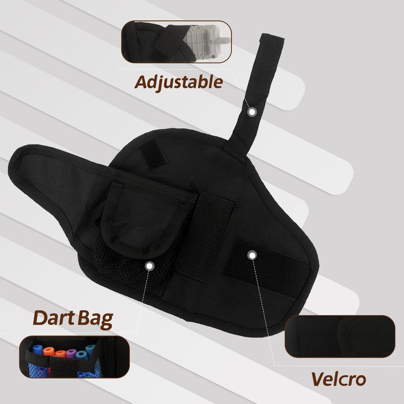 WALWAL Tactical Waist-Bag Compatible for Nerf Elite Series Gun(Black)