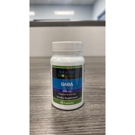 Neuro biologix GABA 500mg, GABA Supplements for Men and Women, Stress Relief, Relaxation & Sleep Support, Promotes Calm Mind, Focus & Mood Balance, Gluten Free, Non GMO, Vegetarian, 60 Capsules