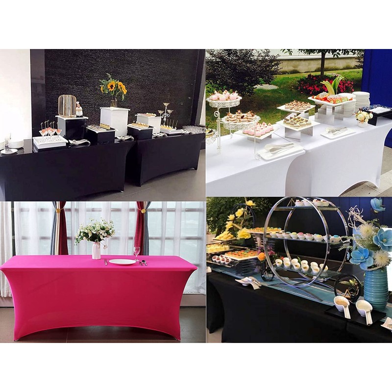 Namvo Stretch Tablecloth, 4ft Rectangular Spandex Dinner Table Cloth Four-Way