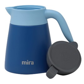MIRA Insulated Coffee Carafe Server, Stainless Steel Vacuum Flask Coffee Dispenser, 27 oz (800 ml), Royal Blue