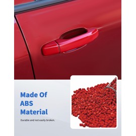 DSWSQ Door Handle Covers Decor Trim Compatible with 2014-2018 Chevy Silverado GMC Sierra/Tahoe GMC Yukon 2014-2018 Outside Door Accessories, Red