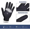 ComfyBear Warm Thermal Gloves Cycling Running Driving Gloves-Black (Black, M)