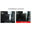 YIWANG Black Aluminum Alloy Car Trunk Storage Basket Organizer For