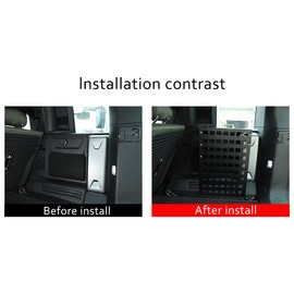 YIWANG Black Aluminum Alloy Car Trunk Storage Basket Organizer For Land Rover Defender 110 2020-2022 Auto Accessories (Car Trunk Hang Things Grid Plate-Right)