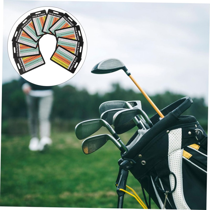 Outanaya 10pcs Golf Scorecards Golf Distance Reference Cards for Accurate