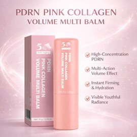 YG LianKai 2Pcs PDRN Pink Collagen Volume Multi Balm Stick, Collagen Wrinkle Stick Face & Body Balm, Volumizing Hydrating Plumping Stick for Lips, Eyes, Neck, Forehead, Smile Lines