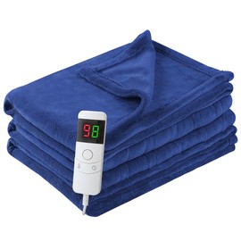 Kosydown Heated Electric Blanket Throw Size 50"x 60" Heating Thow Blanket Soft Warm Thick Bed Blanket for Cold Winter 5-Position