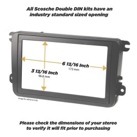 Scosche KA2098B Compatible with 2011-13 Kia Sorrento ISO Double DIN & DIN+Pocket Dash Kit Black