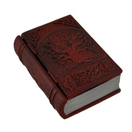 Fantasy Gifts Red Embossed Tree of Life Book Jewelry Trinket Box with Hinged Lid New