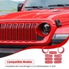 JeCar Mesh Grille Inserts/Headlight Trim Covers Front Light Bezels Decoration