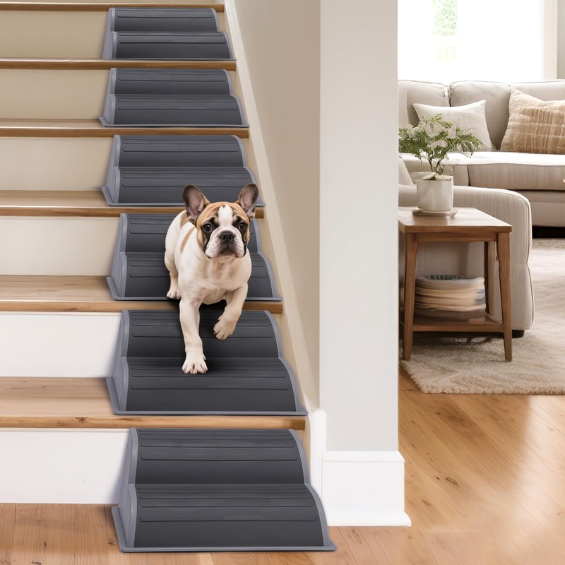 CiWiVOKi 2-Step Modular Dog Ramp - Portable Non-Slip Stairs for