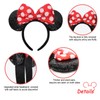 UNKJIN Mouse Ears Headband, Red Polka Dot Ears Headband, Sequin