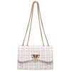 Vertex Prime Chic Fashionable Stylish Houndstooth Woolen Shoulder Bag for