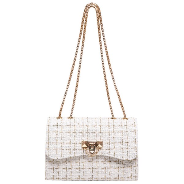 Vertex Prime Chic Fashionable Stylish Houndstooth Woolen Shoulder Bag for