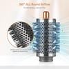 SAZIKA Large Round Volumizing Brush for Dyson Airwrap Styler, Nickel/Fuchsia
