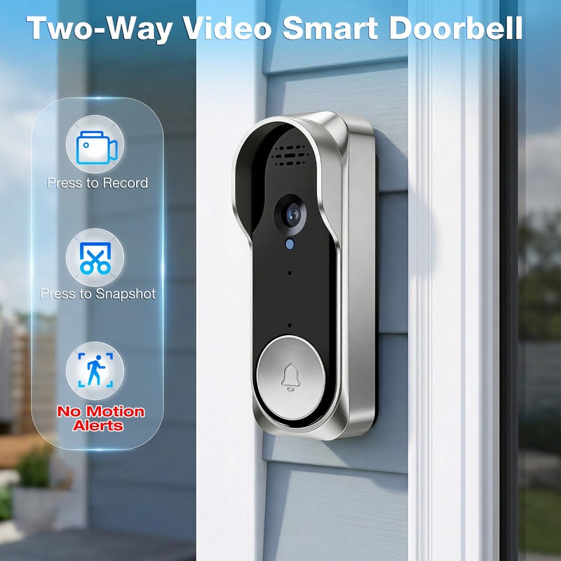 KEPEAK Doorbell Camera Wireless, Video Door Bell Battery with Monitor