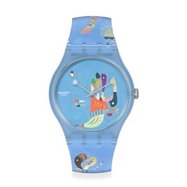 Swatch Unisex Quartz Plastic Casual Watch, Blue