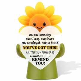 YODOCAMP Sunflower Figurine Encouragement Gift for Coworker Friend Teacher Nurse, You’ve Got This Desk Decor, Appreciation Thank You Gift for Work Office, Positive Daily Reminder TZS113