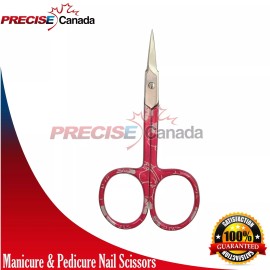 PRECISE CANADA 11 Paper Coated Cuticle Beauty Scissors 3.5" Manicure Pedicure Nail Shears AL021