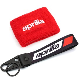 ZEXDDI 2PCS Compatible With Aprilia RSV4 RS660 Tuono 660 457 RS 457 Tuono V4 1100 tuareg 660 RSV1000/R Motorcycle Brake Fluid Reservoir Sock Cover Oil Cup Sock Key Chain (Red)
