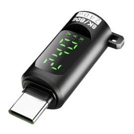 USB Voltage Tester | Extension Adapter with Digital Display - 40Gbps 240W Real Time Digital Display USB Adapter for Headphone, Computer, Printer, Tablet, Laptop
