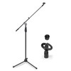 AxcessAbles One-Handed Mic Stand| Clutch Height Adjustment Tripod Microphone Stand