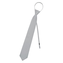 Mantieqingway Pre Tied Ties for Men Silver Clip On Tie Adjustable Zipper Ties Formal Business Graduation Dinner