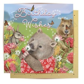 La La Land Greeting Card Dandelion Birthday Wishes