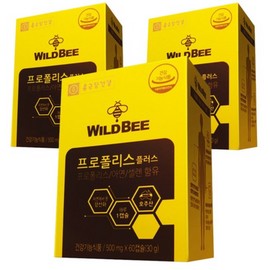Chong Kun Dang Health Wild Bee Propolis Plus 180 capsules, 6 months supply / 종근당건강 와일드 비 프로폴리스 플러스 180캡슐 6개월분