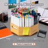 TIKSPCAE 360° Rotating Art Supply Organizer, Holds 750+ Pencils, Bamboo