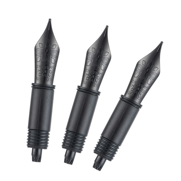 3PCS Hongdian Fountain Pen Black Nib Set (Extra Fine &