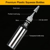 Amentalove 12PCS 100ml Squeezy Bottles with Nozzles, Small Squeeze Bottle,