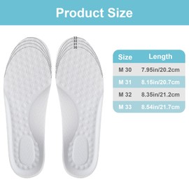 WLLHYF Kids Memory Foam Insoles Cropable Sport Shoe Inserts Arch Support Shock Absorption Insole Comfort Replacement Insoles Soft Foam Gel Insoles for Children Toddler (22CM Little kids13-2)