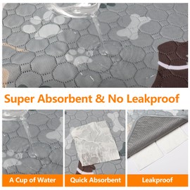 Mozin Washable Pee Pads for Dogs, 2 Pack Super Absorbent Dog Training Pads Leakproof Non-Slip Reusable Puppy Pads, Waterproof whelping Pad for Housebreak, Playpen, Crate,Potty Training, Couch- 48"x48"