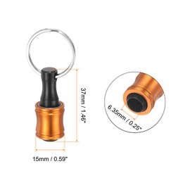 sourcing map 6PCS Bit Holder 1/4" Hex Shank Portable Aluminum Alloy Quick Change Extension Bar Screwdriver Drill Screw Adapter Tool for Impact Driver, Yellow