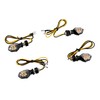 Set of 4 Mini Indicators Matte Black/Clear 12 V LED