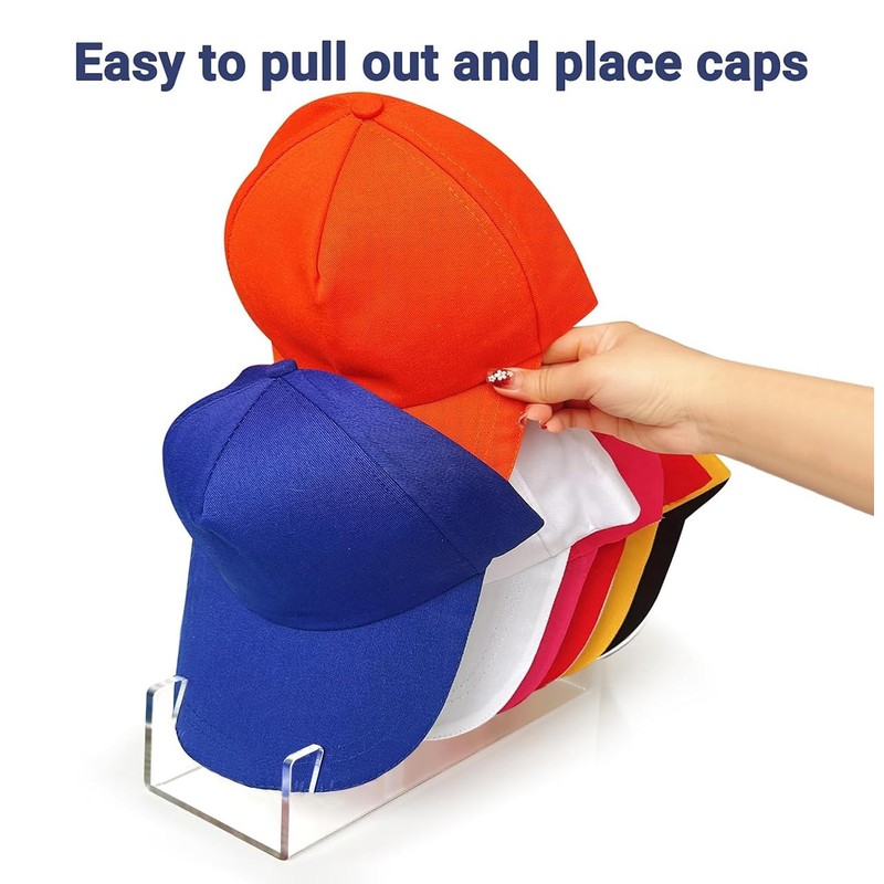 Hat Organizer for Baseball Caps, 2 Pcs No Install Acrylic