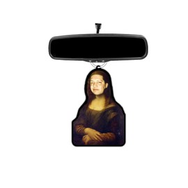 Sal Vulcano as Mona Lisa Comedian Funny Air Freshener Gift Car Decor Lavender Scented