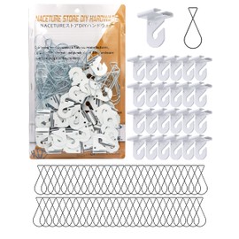 75 PCS Drop Ceiling Hook For Hanging – 25 Pack White Heavy Duty Ceiling Hooks & 50 Pack Drop Ceiling Clips Suspended Ceiling Decorations Tile Hanger for Classroom Office Home Wedding (75 PCS SET)