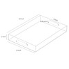 MUKEEN Clear Sturdy Acrylic Serving Tray with Handles 10x15x2H Inches