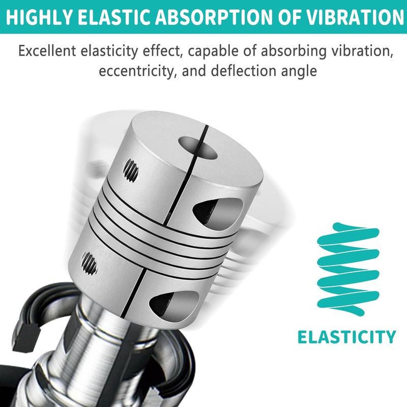 5 mm to 5 mm Flexible Shaft Coupling Aluminium Alloy