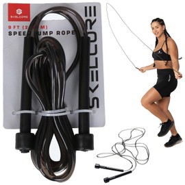 Skelcore 9ft Speed Skipping Rope - Adjustable Rapid Speed Jump Rope for Fitness, Ideal for Double Under Jump Rope, Aerobic Exercise, and Extreme Jumping Rope For Workout