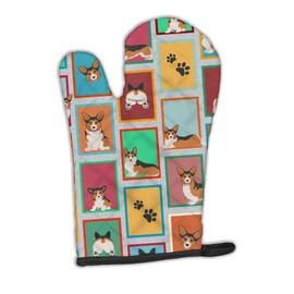 Caroline's Treasures MLM1174OVMT Lots of Sable Pembroke Corgi Oven Mitt Heat Resistant Thick Oven Mitt for Hot Pans and Oven, Kitchen Mitt Protect Hands, Cooking Baking Glove