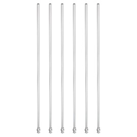 PATIKIL 8Ga x 10 Inch Stainless Steel Dispensing Needle Tips, 6Pcs Metal Glue Needle Tube Blunt Tips Luer Lock for Thick Glue Ink Lab, Silver